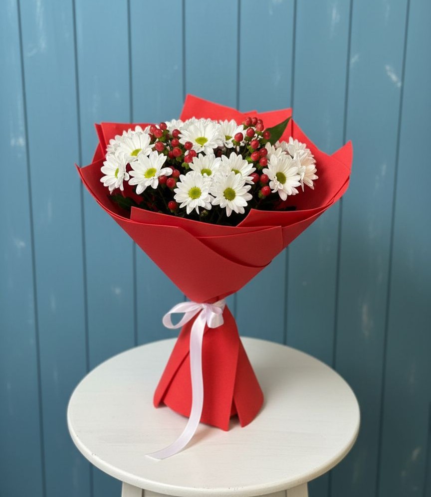 Букет цветов из: Хризантемы в Сандово