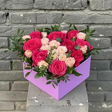 Цветочная композиция из Розы в коробке в Сандово