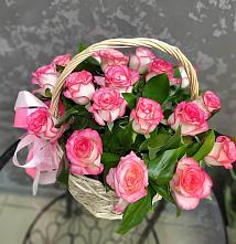 Цветочная композиция из Розы в корзине #REPLACE_PRED# Сандово