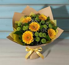 Букет цветов из:  Герберы и Хризантемы в Сандово