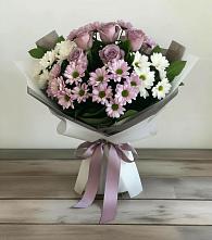 Букет цветов из:  Хризантемы и Розы в Сандово